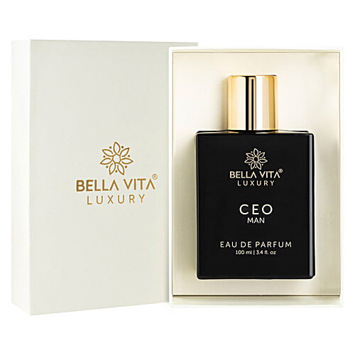 Bella Vita Organic CEO Man Eau De Parfum Office Wear For Men With Long-Lasting Top Hints Of Lemon & Sugar, 100 ml  