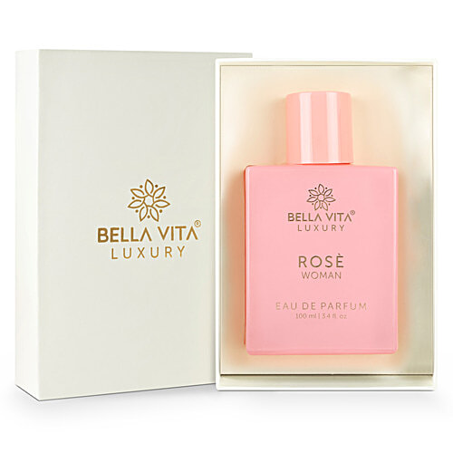 Bella Vita Organic Rose Woman Eau De Parfum Luxury Rose Perfume For Women With Long Lasting Floral Fragrance, 100 ml