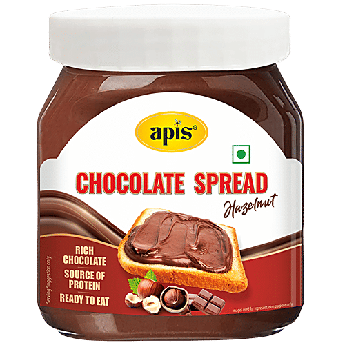 Apis Hazelnut Chocolate Spread, 350 g  Rich Chocolate, Source Of Protein, Ready To Eat