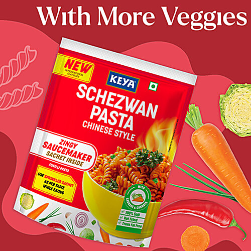 Keya Schezwan Pasta - Chinese Style, 68 g Pouch Made With Soft Suji/Rawa