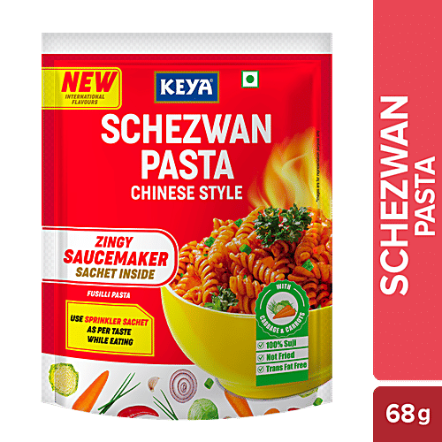 Keya Schezwan Pasta - Chinese Style, 68 g Pouch Made With Soft Suji/Rawa