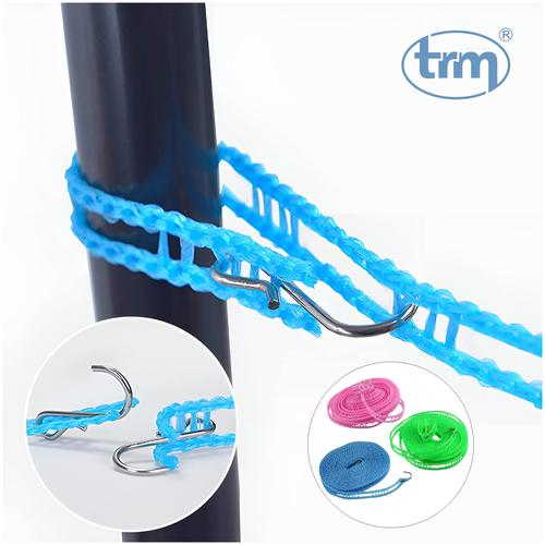 Buy Trm Anti-Slip Clothes Washing Line Nylon Rope - For Drying, With Hooks  5 m Online at Best Price of Rs 69 - bigbasket
