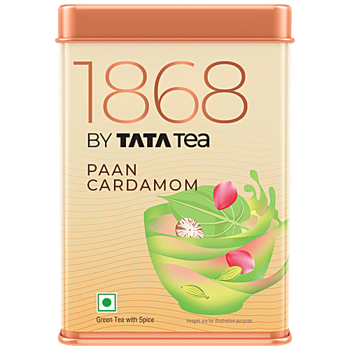 1868 by Tata Tea Paan Cardamom, Paan Flavoured Tea, With Sweet Mix Flavours & Cardamom, 100 g Tin Green Tea with Spice
