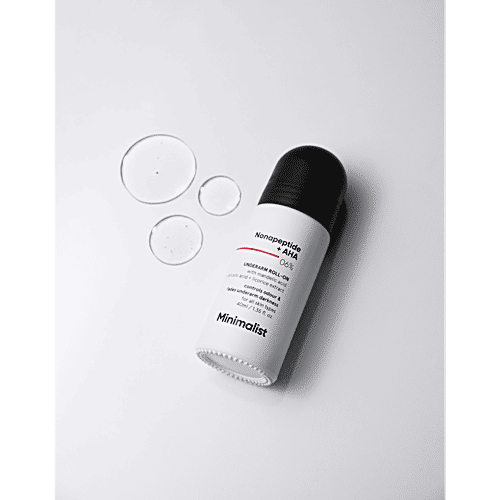 Minimalist Nonapeptide + AHA 06% Underarm Roll-On - Controls Odour & Fades Darkness, 40 ml