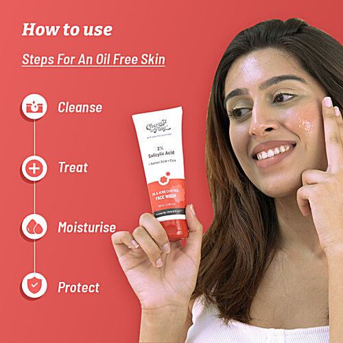 Chemist At Play  Oil & Acne Control Face Wash - With 2% Salicylic Acid, 100 ml  