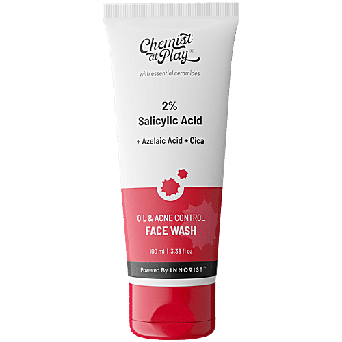 Chemist At Play  Oil & Acne Control Face Wash - With 2% Salicylic Acid, 100 ml  