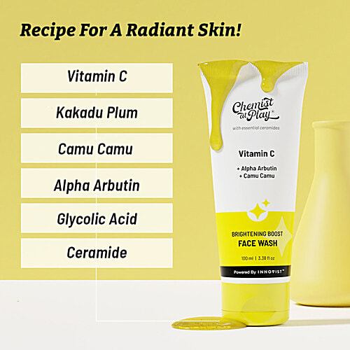 Chemist At Play Brightening Boost Face Wash - With Vitamin C, 100 ml