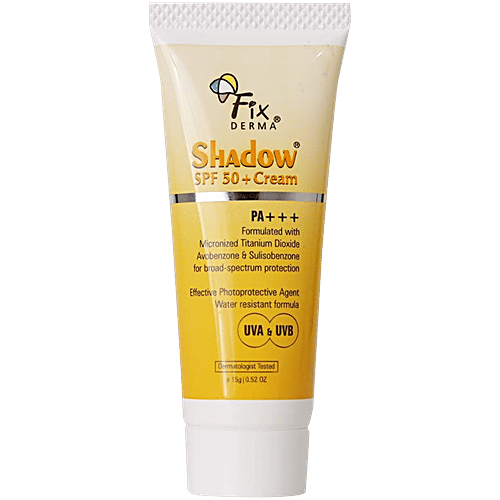 Fixderma Shadow SPF 50+ Cream - PA+++, For UVA & UVB Protection, 15 g  