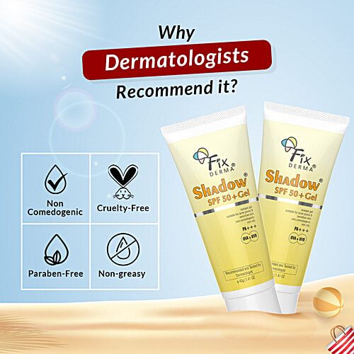 Fixderma Shadow SPF 50+ Gel - PA+++, For UVA & UVB Protection, 40 g  