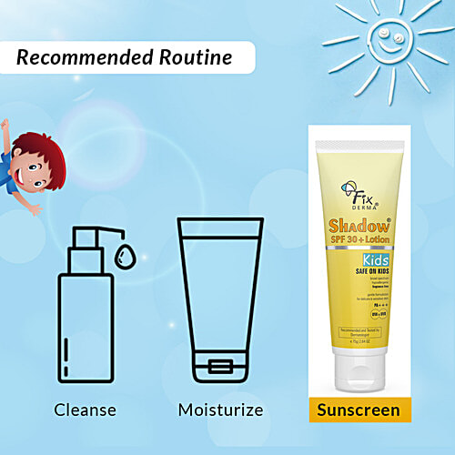 Fixderma Shadow SPF 30+ Lotion For Kids - PA+++, For UVA & UVB Protection, 75 g  