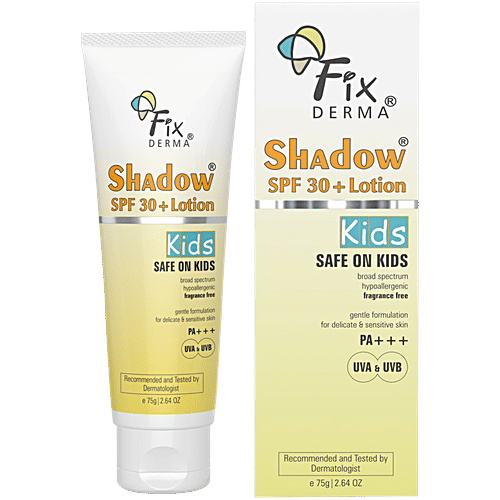 Fixderma Shadow SPF 30+ Lotion For Kids - PA+++, For UVA & UVB Protection, 75 g  