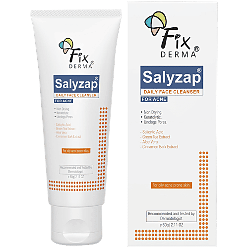 Fixderma Salyzap Daily Face Cleanser - For Oily & Acne Prone Skin, 60 g