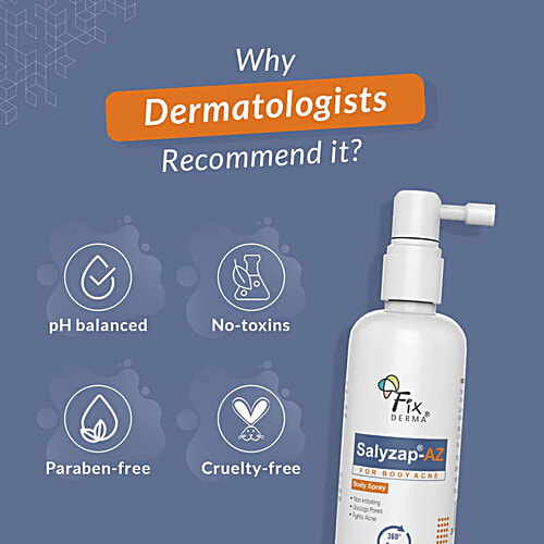 Fixderma Salyzap-AZ Body Spray - For Body Acne, 100 ml  
