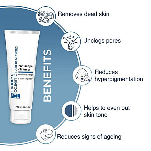 Fixderma Cosmetic Laboratories "C" Scape Face Cleanser - For All Skin Types, 75 ml