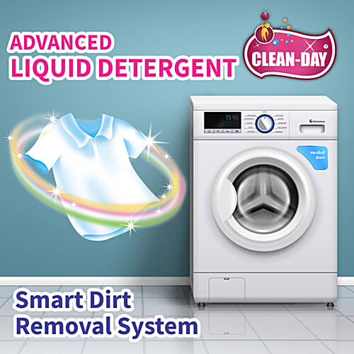 Clean Day  Advanced Liquid Detergent - For Both Hand & Machine Wash, 1 L  
