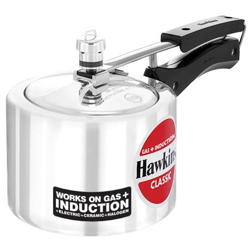 Hawkins Classic Aluminum Pressure Cooker, 5 L, Silver