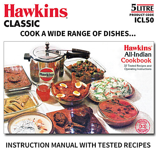 Hawkins Classic Pressure Cooker - Inner Lid, Silver, ICL50, 5 L  Gas + Induction