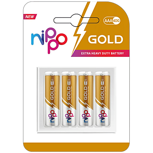Nippo Gold AAA 4 DG Extra Heavy Duty Battery, 4 pcs  