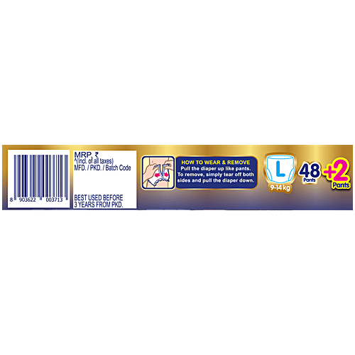 Mamy Poko Pants Extra Absorb Diaper Pants - L, 9 To 14 kg, 50 pcs  