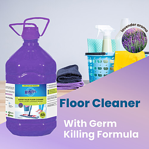 Rinsl Super Value Floor Cleaner - Luxury Lavender Aroma, 5 L  