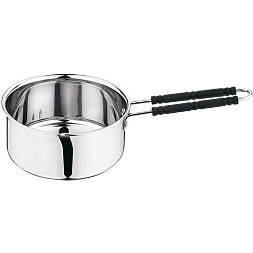 Buy Kitchen Essentials Stainless Steel Flat Bottom Sauce Pan With Wire Handle, 10 cm Online at