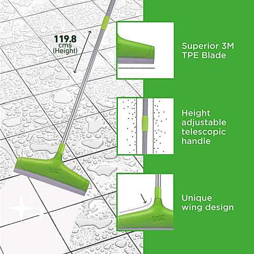Scotch Brite Bathroom Squeegee With Telescopic Handle, 1 pc  Streak-free Cleaning
 Rust-resistant Design