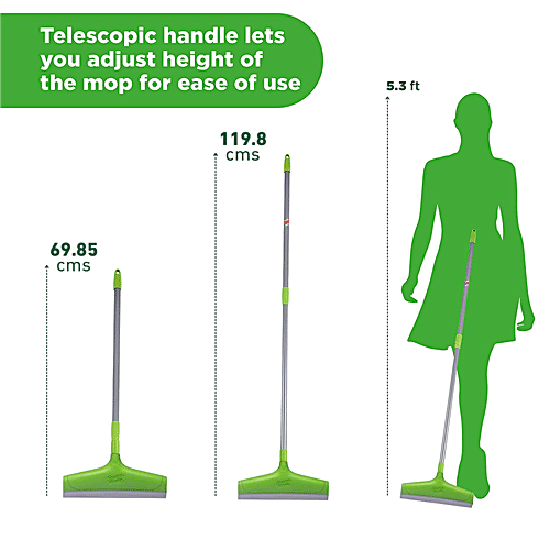Scotch Brite Bathroom Squeegee With Telescopic Handle, 1 pc  Streak-free Cleaning
 Rust-resistant Design