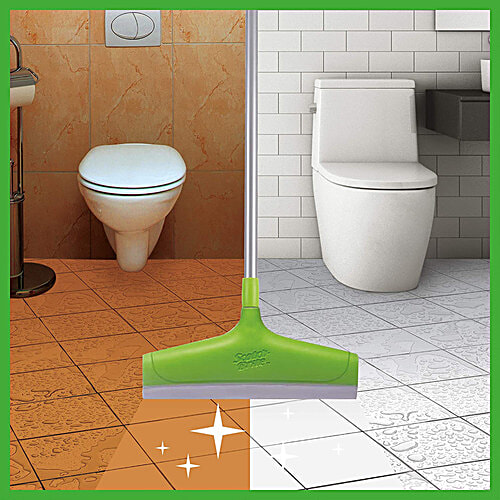 Scotch Brite Bathroom Squeegee With Telescopic Handle, 1 pc  Streak-free Cleaning
 Rust-resistant Design