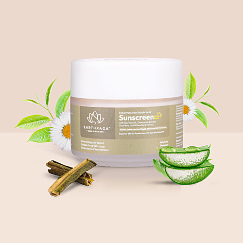 Earthraga Extra Protection Salicylic Acid Matte Sunscreen - SPF 50, 100 ml  