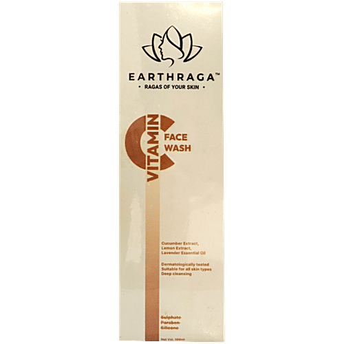 Earthraga Vitamin C Face Wash, 100 ml  