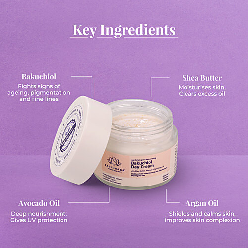 Earthraga Age Defying & Rejuvenating Bakuchiol Day Cream, 100 g  