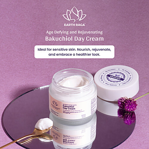 Earthraga Age Defying & Rejuvenating Bakuchiol Day Cream, 100 g  