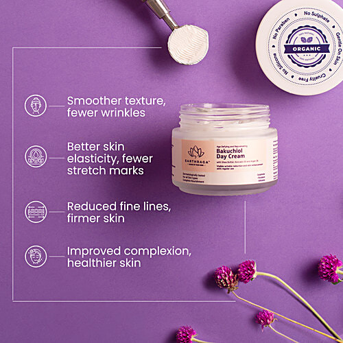 Earthraga Age Defying & Rejuvenating Bakuchiol Day Cream, 100 g  