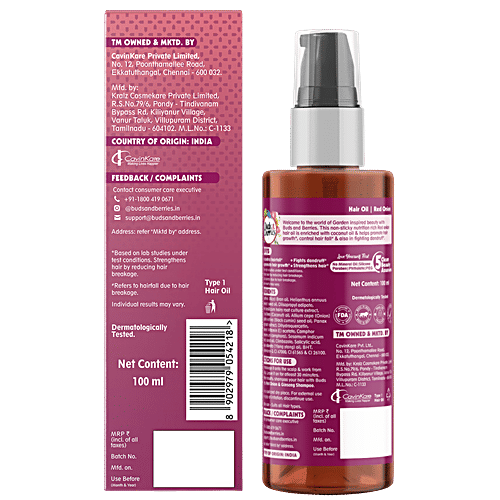 Buds & Berries Red Onion Hair Oil, 100 ml  Anti Hair Fall
