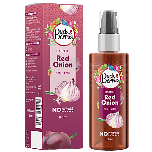 Buds & Berries Red Onion Hair Oil, 100 ml  Anti Hair Fall