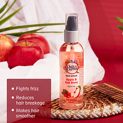 Buds & Berries Hair Serum - Apple & Goji Berry, 100 ml  Fights Frizz