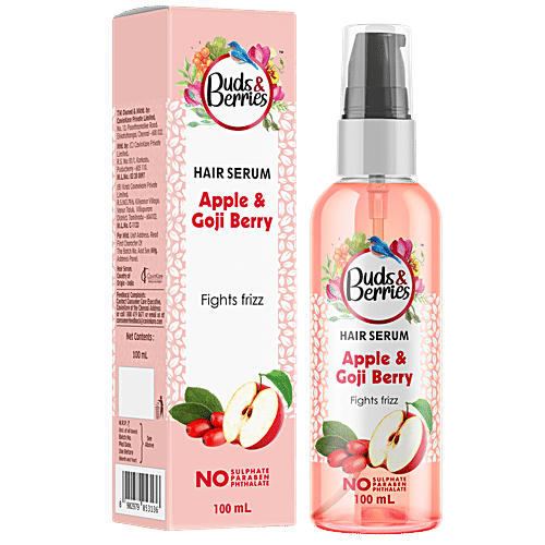 Buds & Berries Hair Serum - Apple & Goji Berry, 100 ml  Fights Frizz
