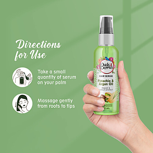 Buds & Berries Hair Serum - Pistachio & Argan Oil, 100 ml  Repair & Colour Protect