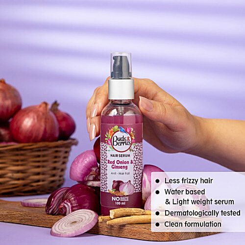 Buds & Berries Hair Serum - Red Onion & Ginseng, 100 ml  Anti Hair Fall