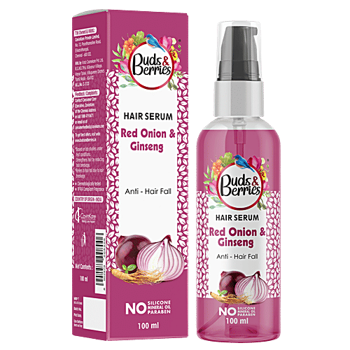 Buds & Berries Hair Serum - Red Onion & Ginseng, 100 ml  Anti Hair Fall