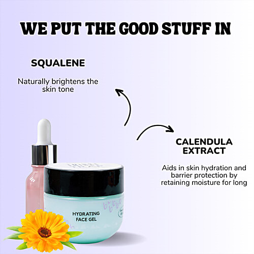 Baebeau Thirst Trap Hydrating Face Gel, 100 ml Suits All Skin Types, 100% Vegan, Cruelty Free, Sulphate & Phthalate Free