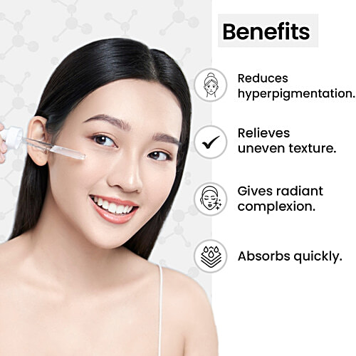 TNW-The Natural Wash Clarifying AHA Serum - 10% Glycolic Acid & Lactic Acid, 30 ml  For Glowing & Exfoliating Skin