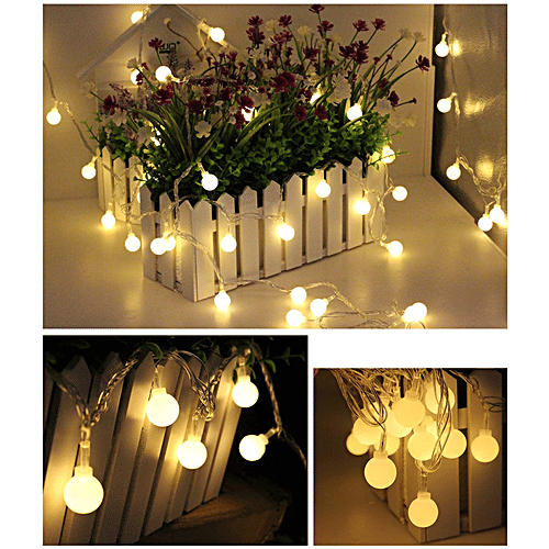 Desidiya 16 Snowball LED Curtain String Window Lights, 1 pc