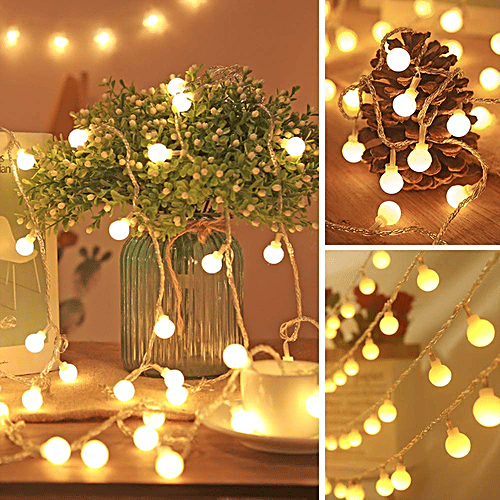 Desidiya 16 Snowball LED Curtain String Window Lights, 1 pc