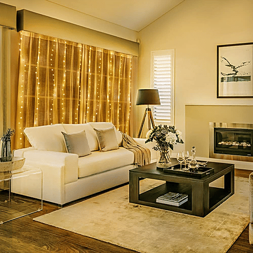 Desidiya 8 Modes Curtain Strip Lights Feature 300 Warm White LEDs In 10 Fairy Light Strands, Each 3 Metres Long, 1 pc  