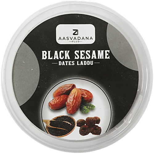 Buy Aasvadana Plus Black Sesame Dates Laddu Online at Best Price of Rs
