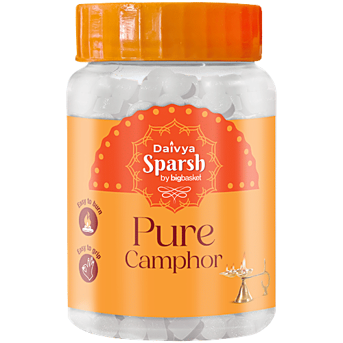 Daivya Sparsh by bigbasket Pure Camphor Tablets, 100 g JAR 
