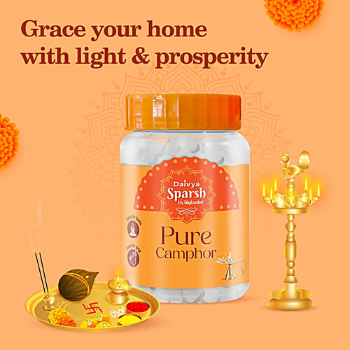 Daivya Sparsh by bigbasket Pure Camphor Tablets, 100 g JAR 