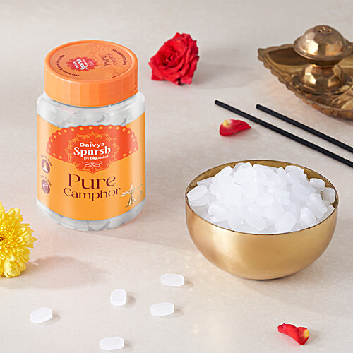 Daivya Sparsh by bigbasket Pure Camphor Tablets, 100 g JAR 