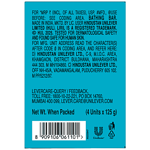 Liril Cooling Mint Soap, 125 g (Buy 3 Get 1 Free) Icy Cool Freshness With 3X Menthol